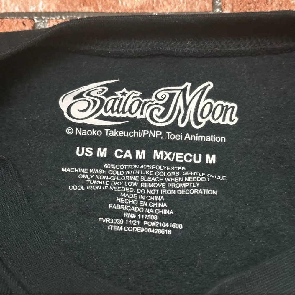 Sailor Moon Naoko Takeuchi pullover sweatshirt M Black Size M - Image 10