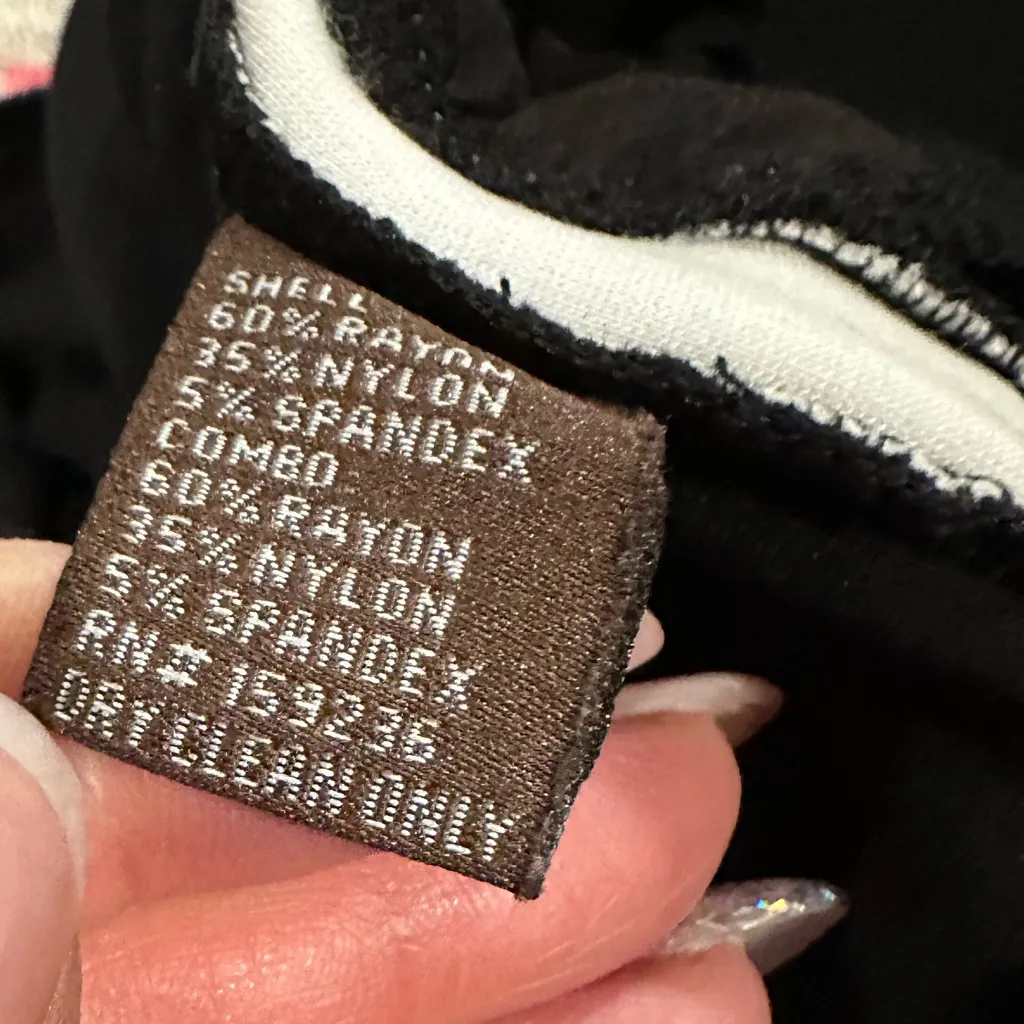 J.McLaughlin Larkin black pull on sporty knit pants side white stripe 14 - Image 8