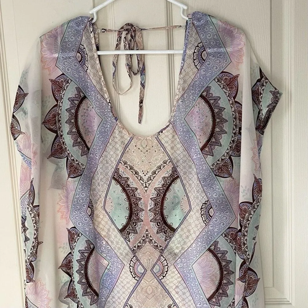 Victoria’s Secret Bling Maxi Swim Caftan Coverup Dress - Small - Image 3