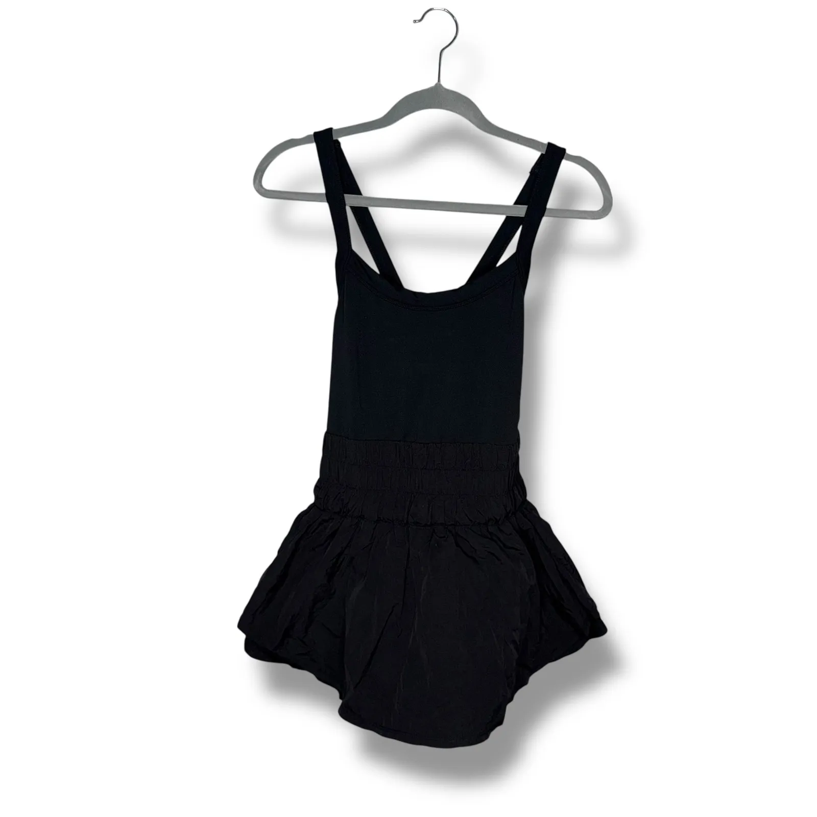 Free People Movement The Way Home Romper‎ Dress Black Sleeveless Athleisure - Image 3