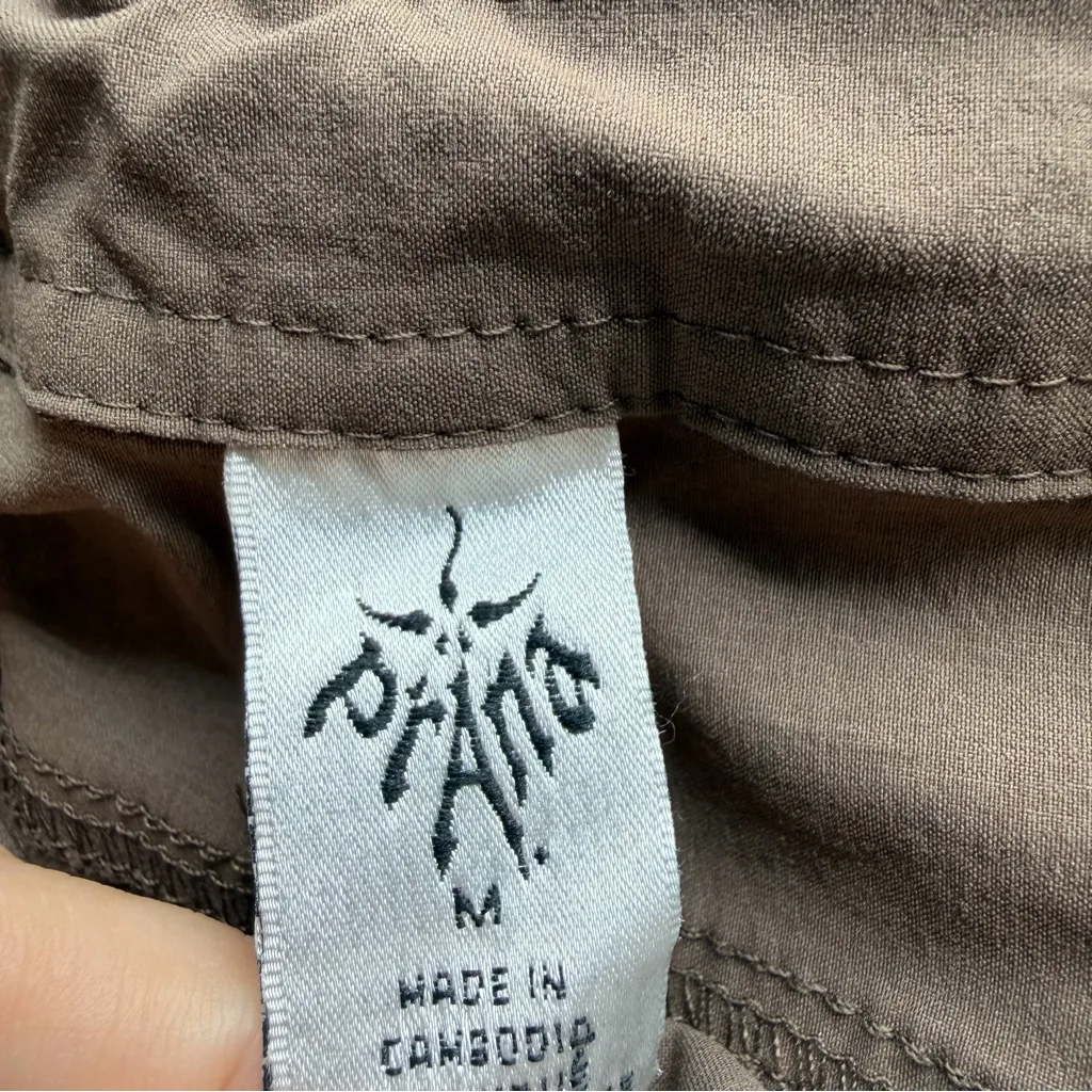 prAna Women’s Brown Stretch cropped Hiking Pants Drawstring Waist Medium - Image 8