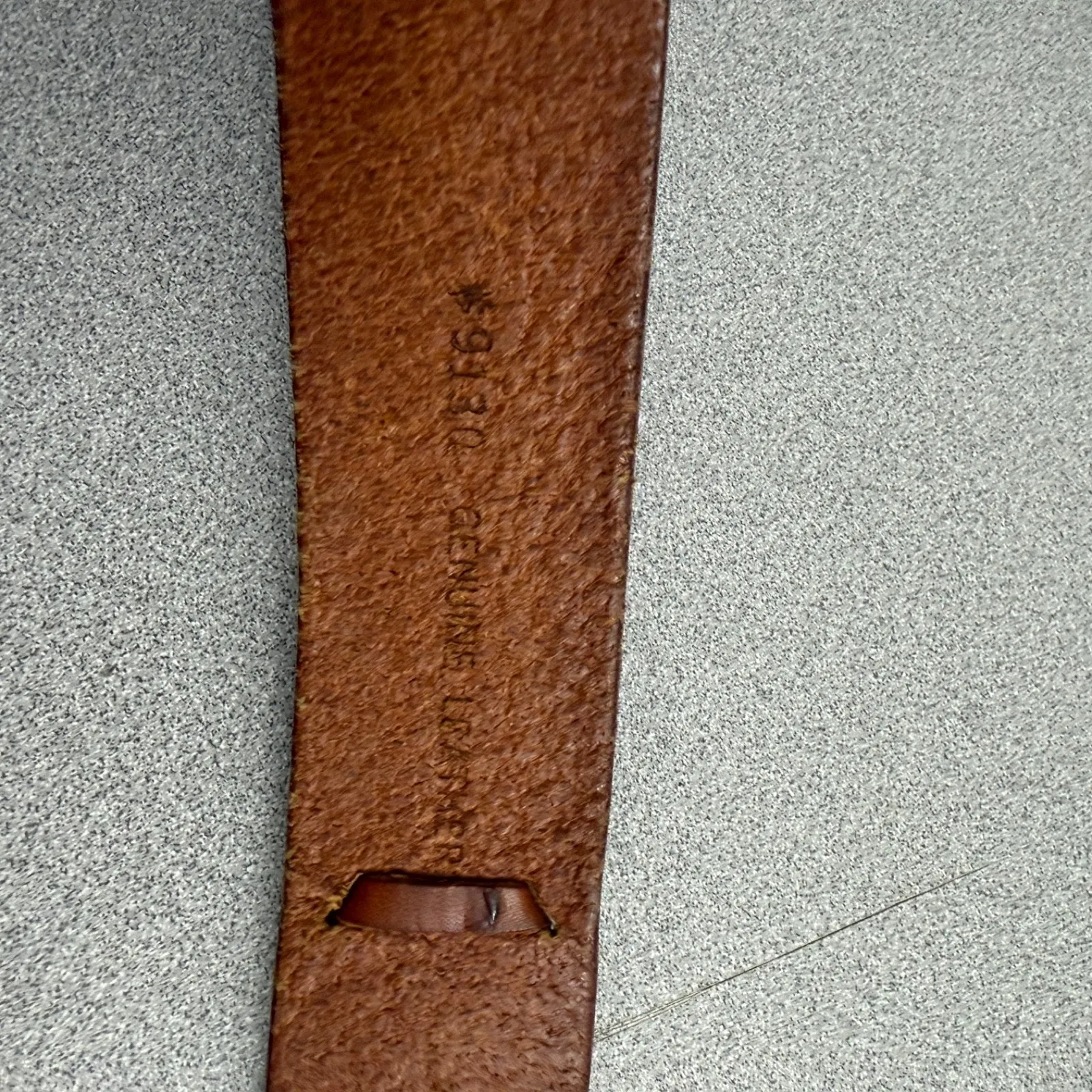 Abercrombie Fitch Leather Belt Large Womens Brass Buckle Boho Preppy 1.5" - Image 9