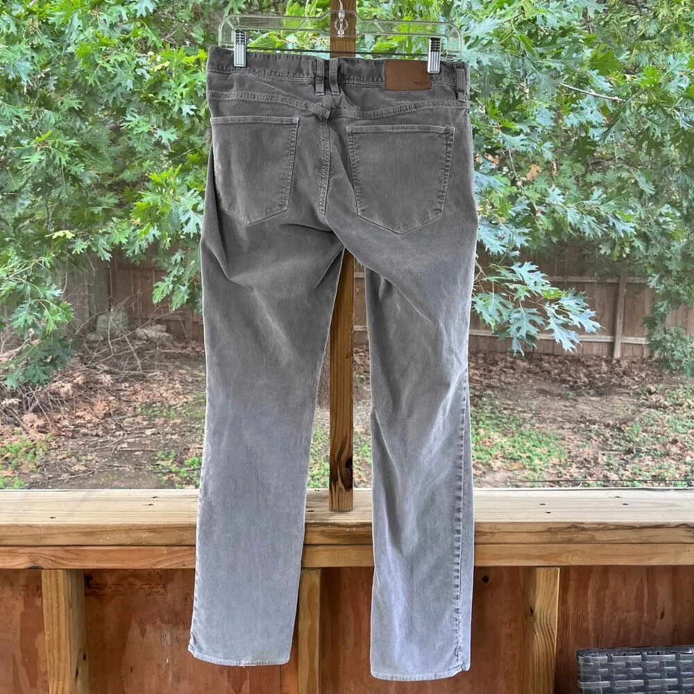 Madewell Rail Straight Grey Corduroy Jeans Size 27 X 30 - Image 2