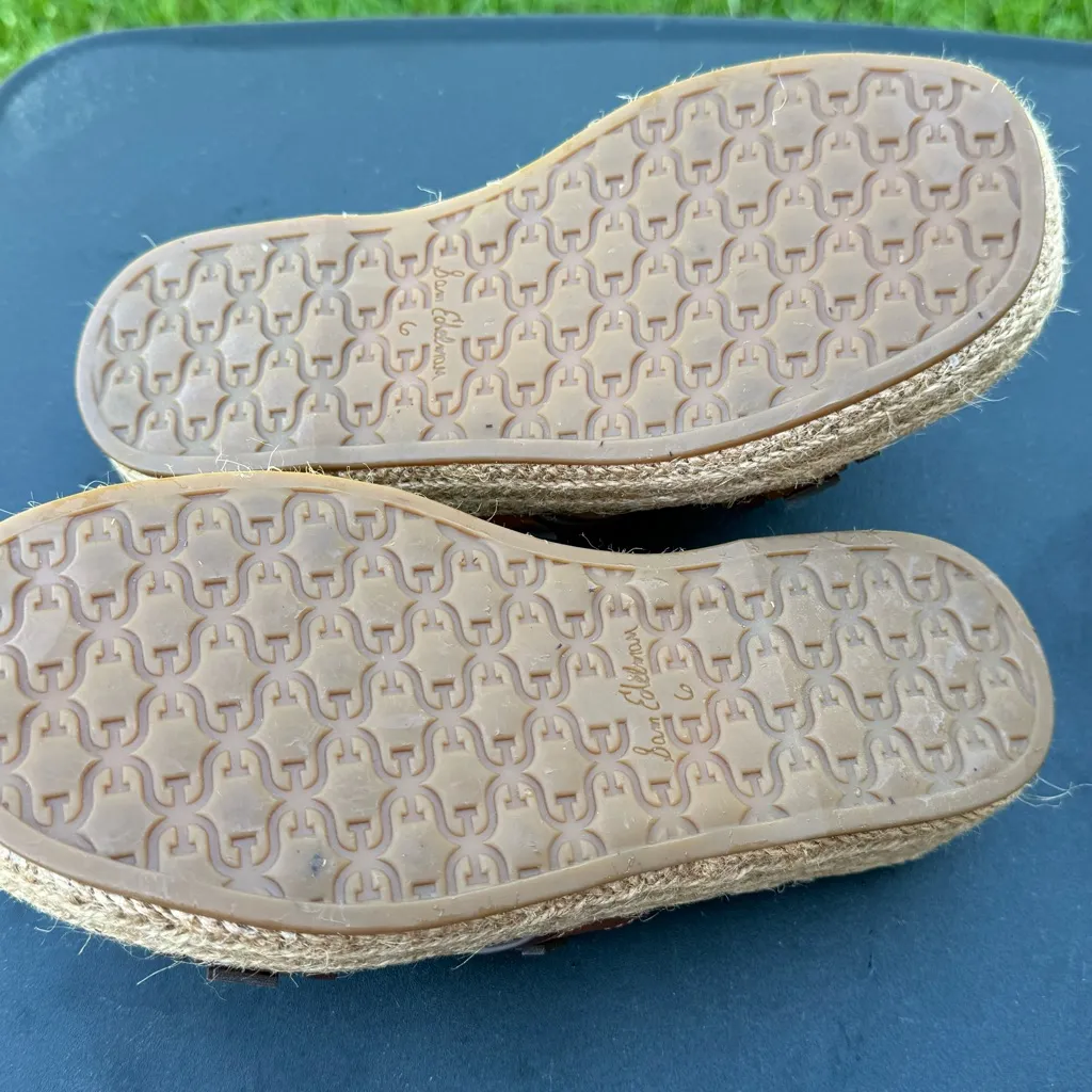 Sam Edelman Women's Pria Slip On Crisscross Espadrille Platform Sandals - Image 9