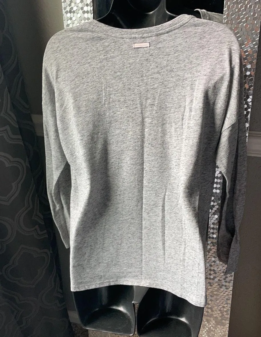 Victoria’s Secret Gray Long-sleeve Baggy Pajama Top Small - Image 2