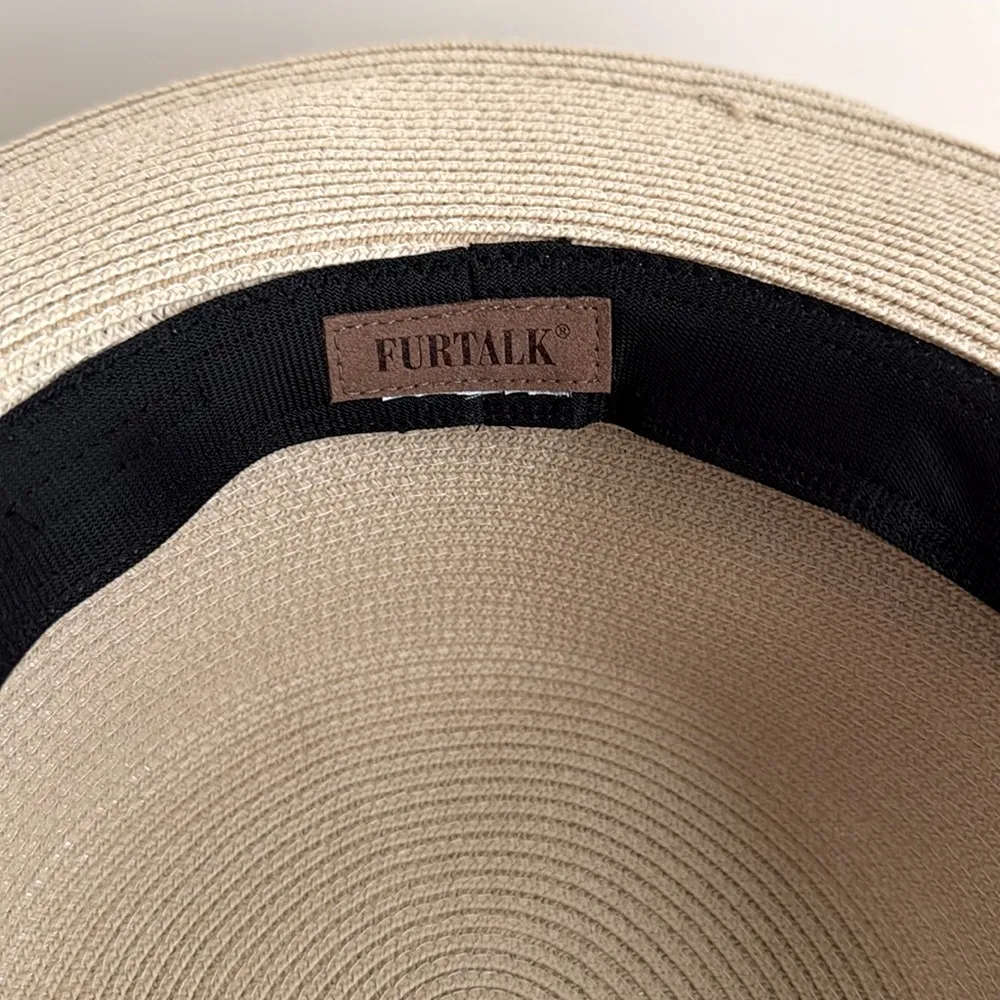 Classic Natural Straw Italian Boater Hat with Black Band - Image 4