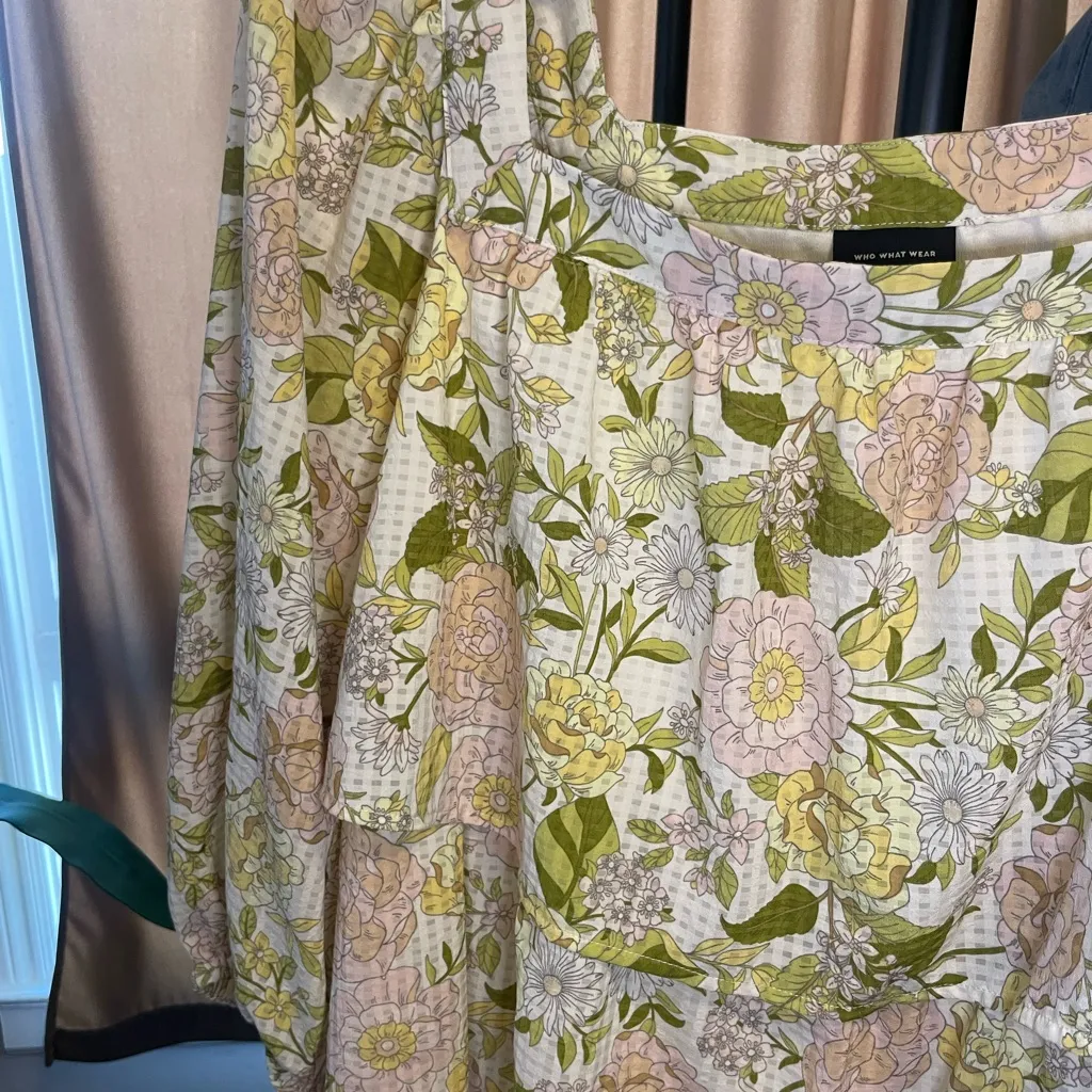 Who What Wear Pastel Floral Dress - Image 2