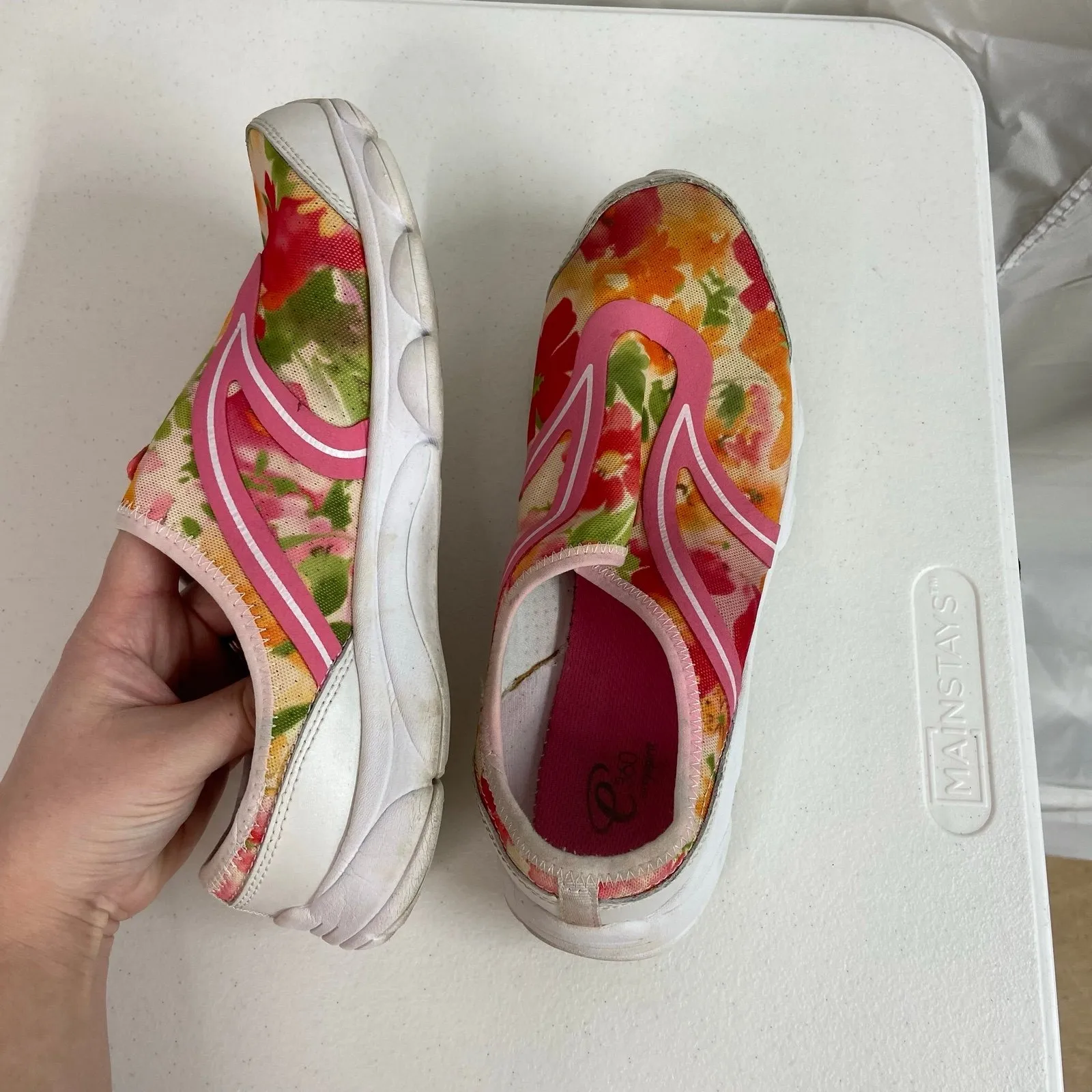 Easy Spirit e360 women's Esride pink floral slip on loafers shoes casual comfy - Image 4