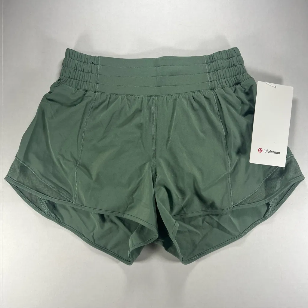 Lululemon Hotty Hot High Rise Lined Short 2.5" Grey Eucalyptus Shorts Size 4 - Image 5
