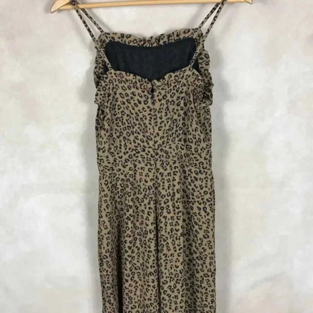 CeCe Chiffon Leopard Wide Leg Jumpsuit NWT Size 0 - Image 9