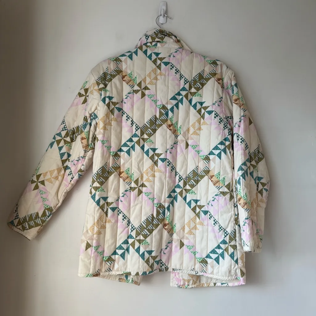 Universal Threads Universal Thread Patchwork Print Quilted Button Front Jacket XS - Image 5