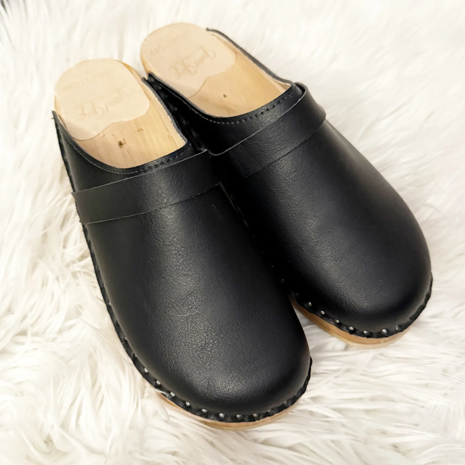 TROENTORP x GOOD GUYS | Swedish Clogs Da Vinci Vegan Leather Mid Black | 37 Size 7.5 - Image 3