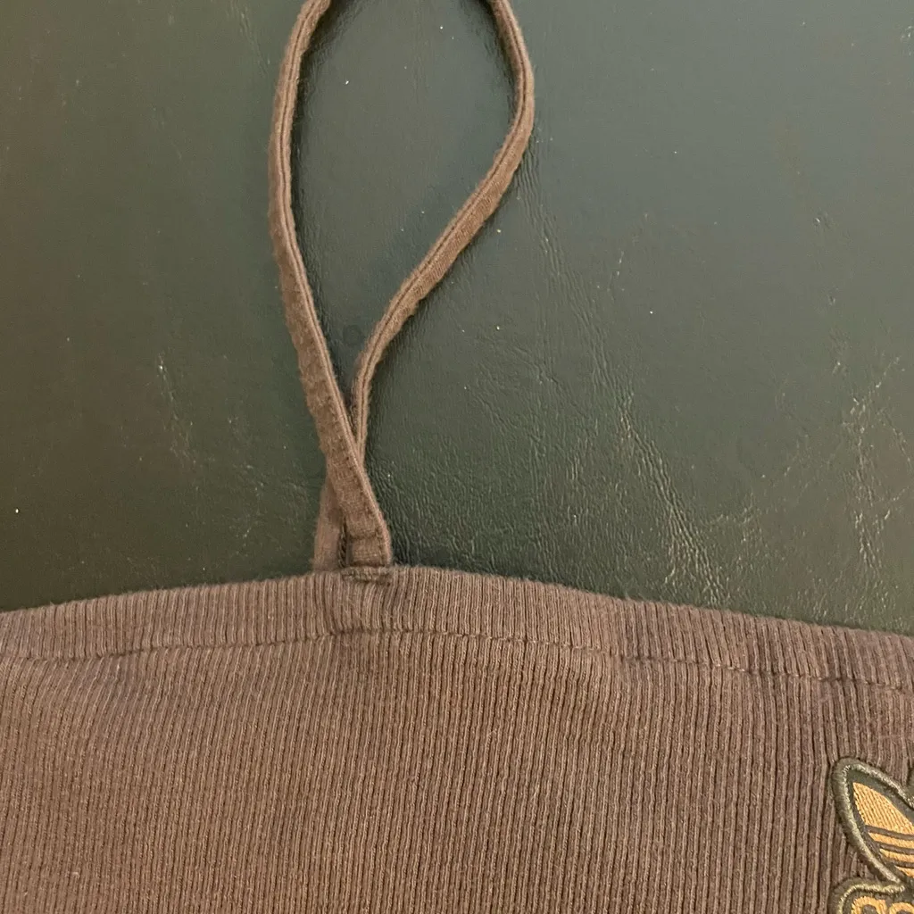 Adidas Brown Crop Tank Top Bra Women Large Athleisure Gym Activewear - Image 5