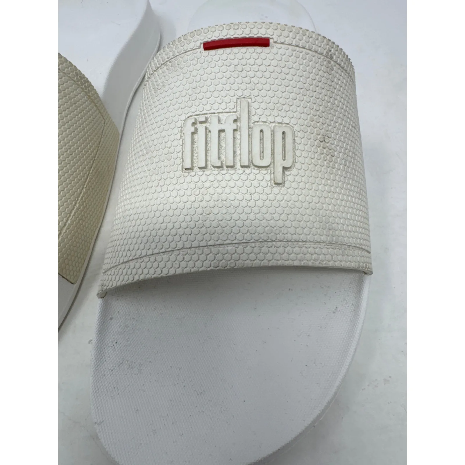 Brand New, Fitflop Women's Size 11 White Rubber Slip On Slides Sandals Pillow - Image 3