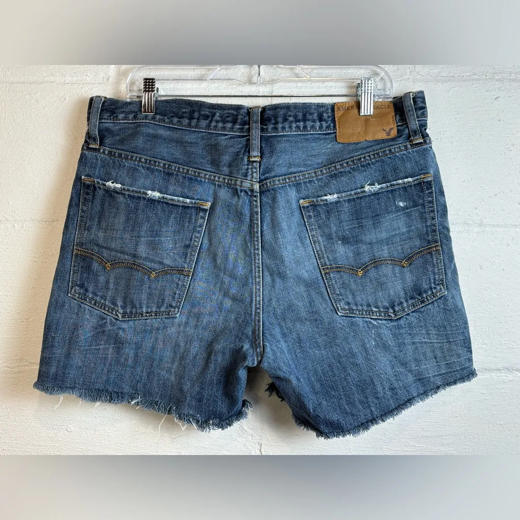 American Eagle Outfitters Casual Denim Distressed Summer Minimalist Shorts Sz 34 - Image 5