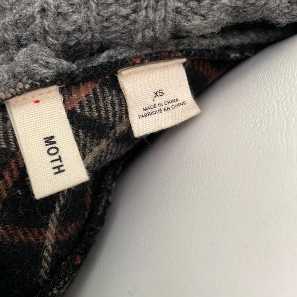 ANTHROPOLOGIE Moth Derry Plaid Flannel Sweater Jacket - Image 10