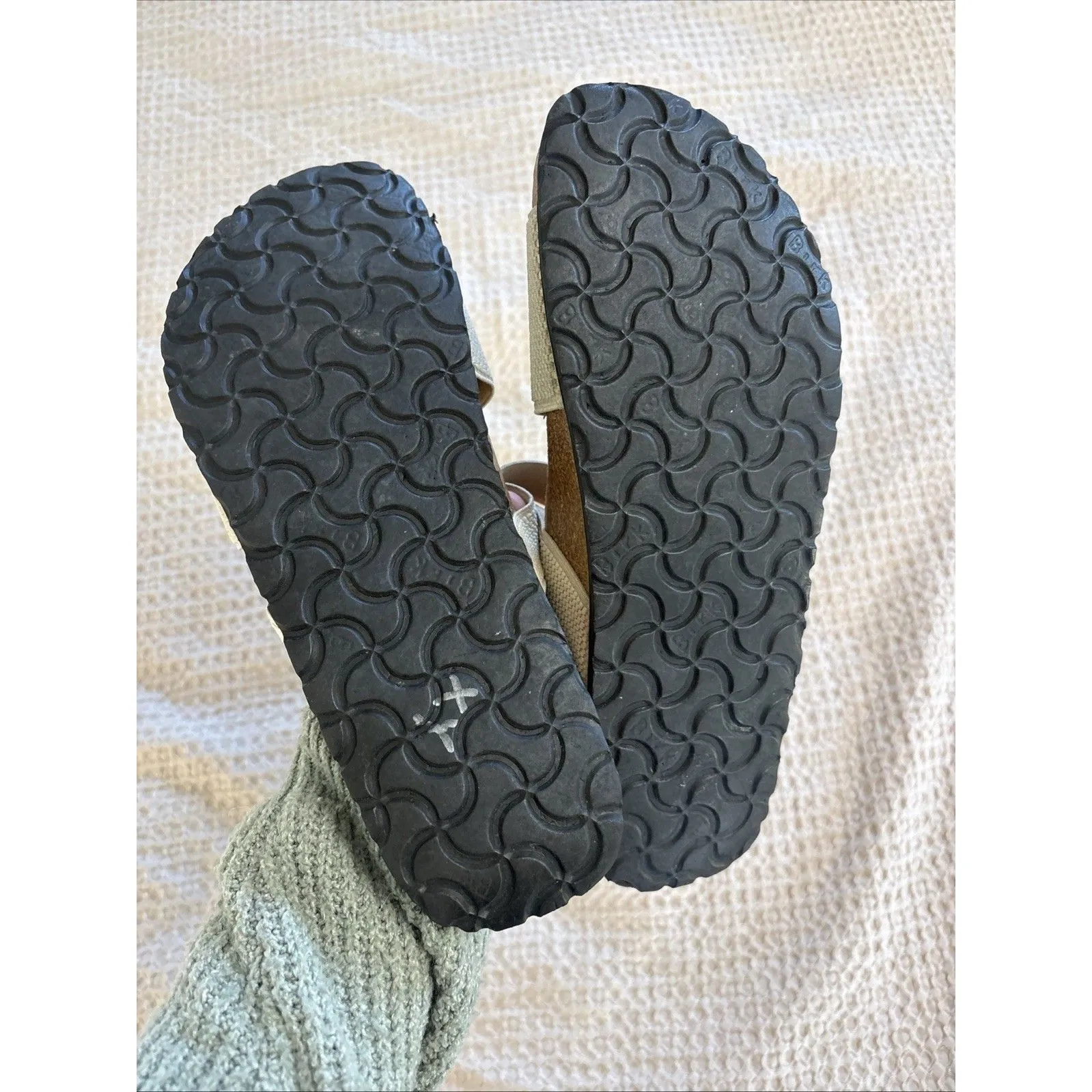 BIRKENSTOCK Birkis Curacao Ivory 2 Stretch Strap Slide Sandals EUR 38 US 7 - Image 5