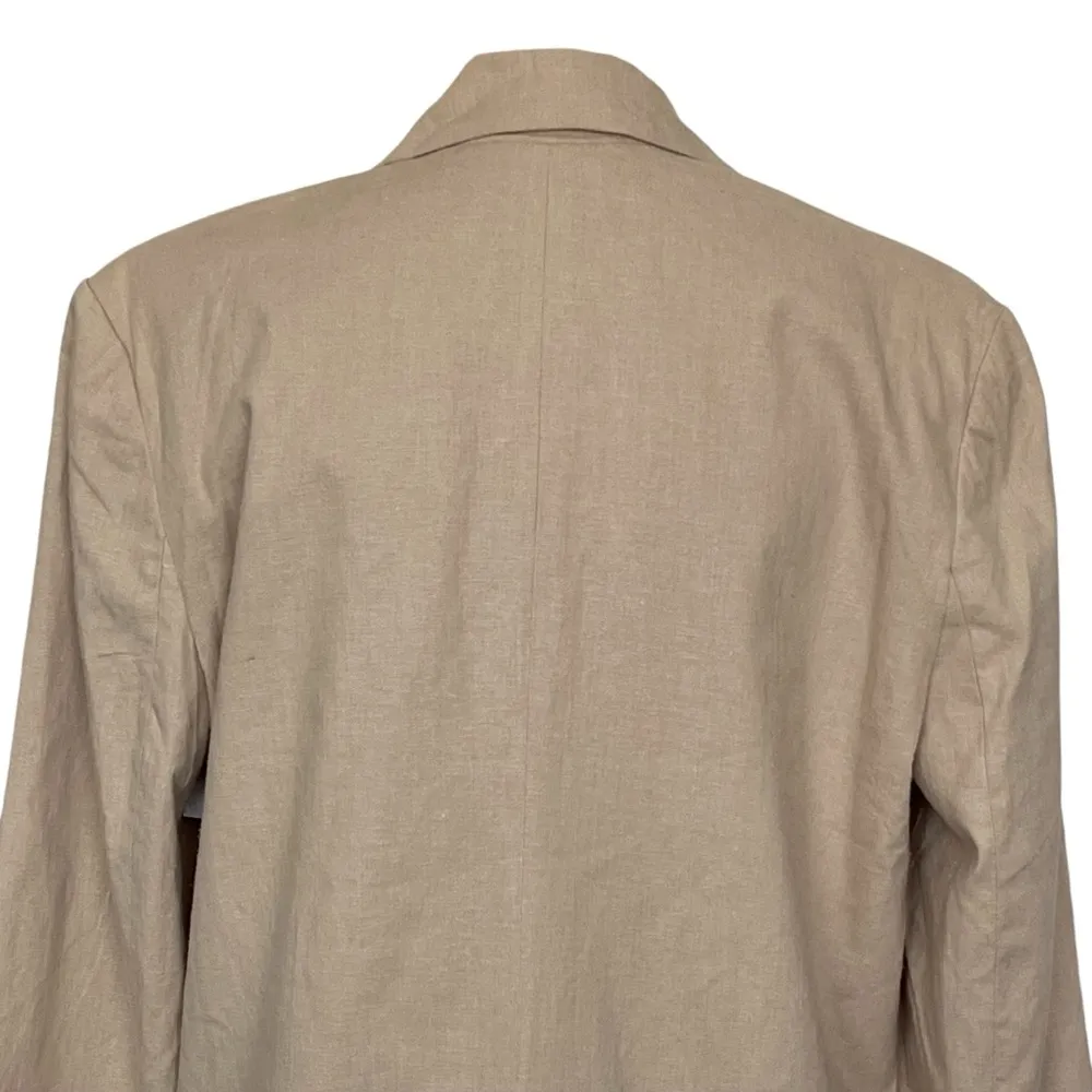 NY&Company Double Breasted Linen Blazer Women’s Size L Lightweight Classic - Image 5