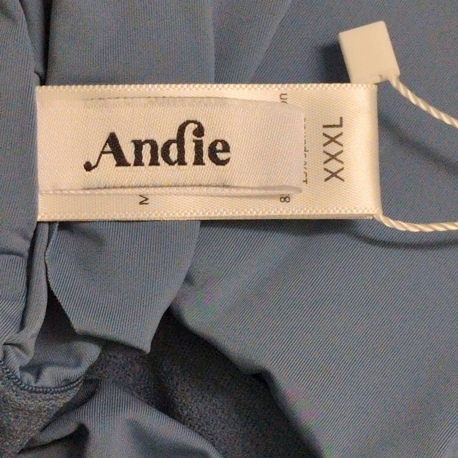 Andie Fiji One Piece Wide Rib Marlin Blue Strappy Swimwear Bathing Suit XL New - Image 7