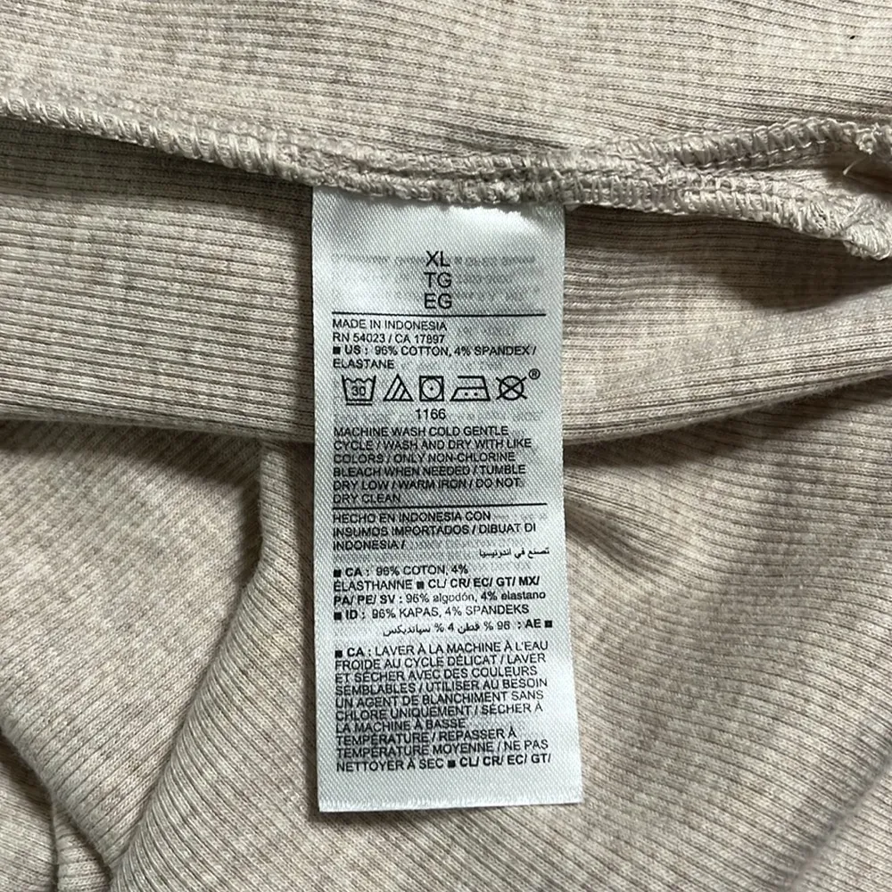 Old Navy Dress SzXL Fitted Rib Knit Maxi Oatmeal Color Long Feminine Casual - Image 8