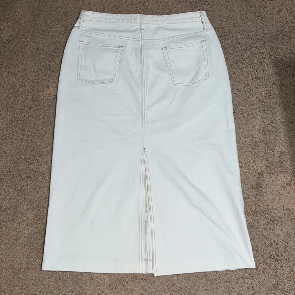 Frame Denim Midi Skirt Ecru 34 - Image 6