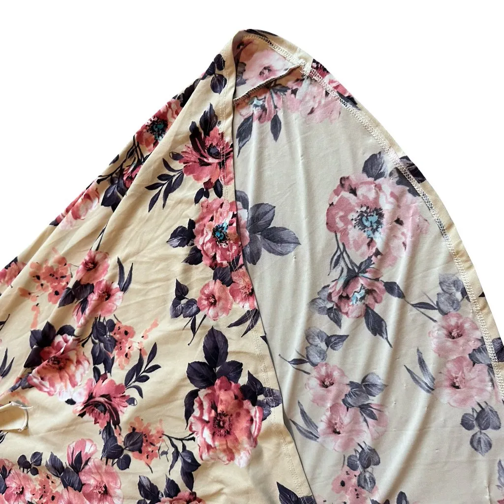 Pinkblush Maternity High Low Floral Print Dress Hi-Lo Short Sleeve Size Large - Image 5