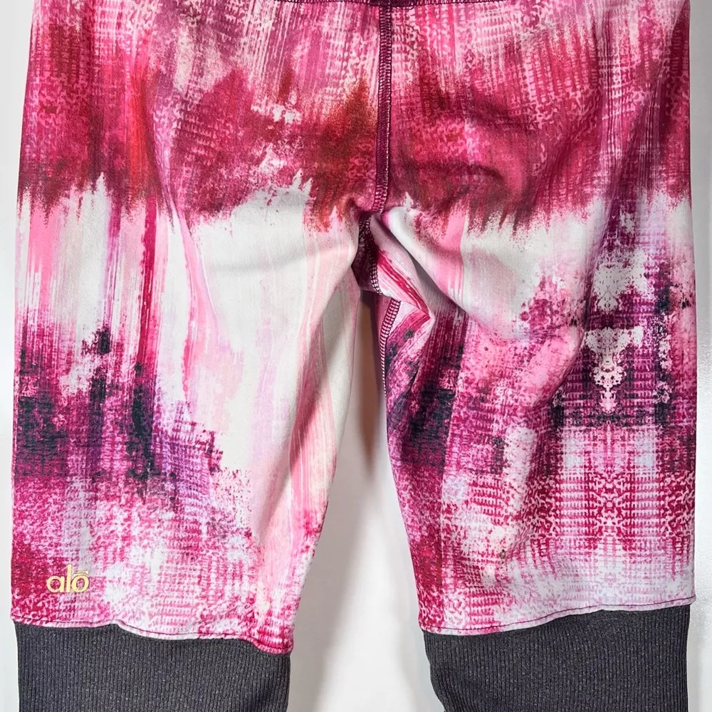 ALO Yoga Pink and Gray Leggings A0281 - Image 4