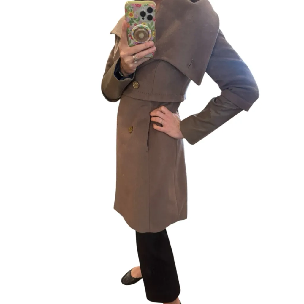 Women's Brown Pea Coat - Image 6