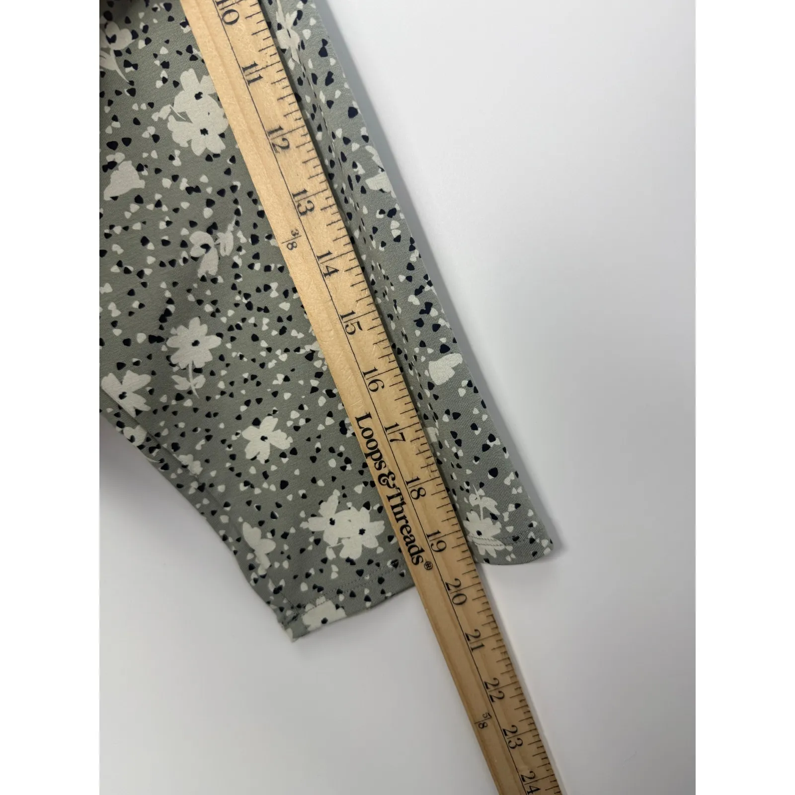 J.Jill Wearever Collection Floral Midi Dress XLT Tall Sage Green Stretch - Image 7