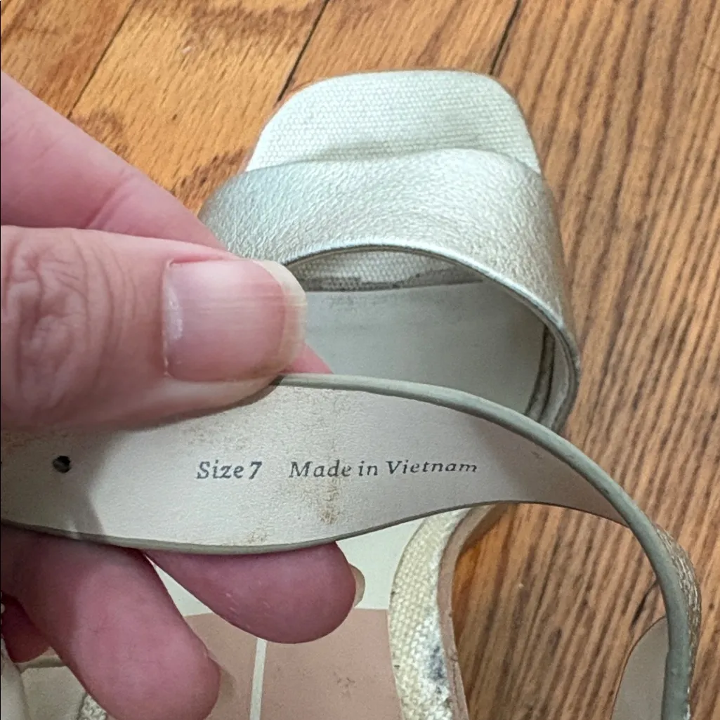 Dolce Vita Wallis platform heels light gold‎ size 7 Gold - Image 9