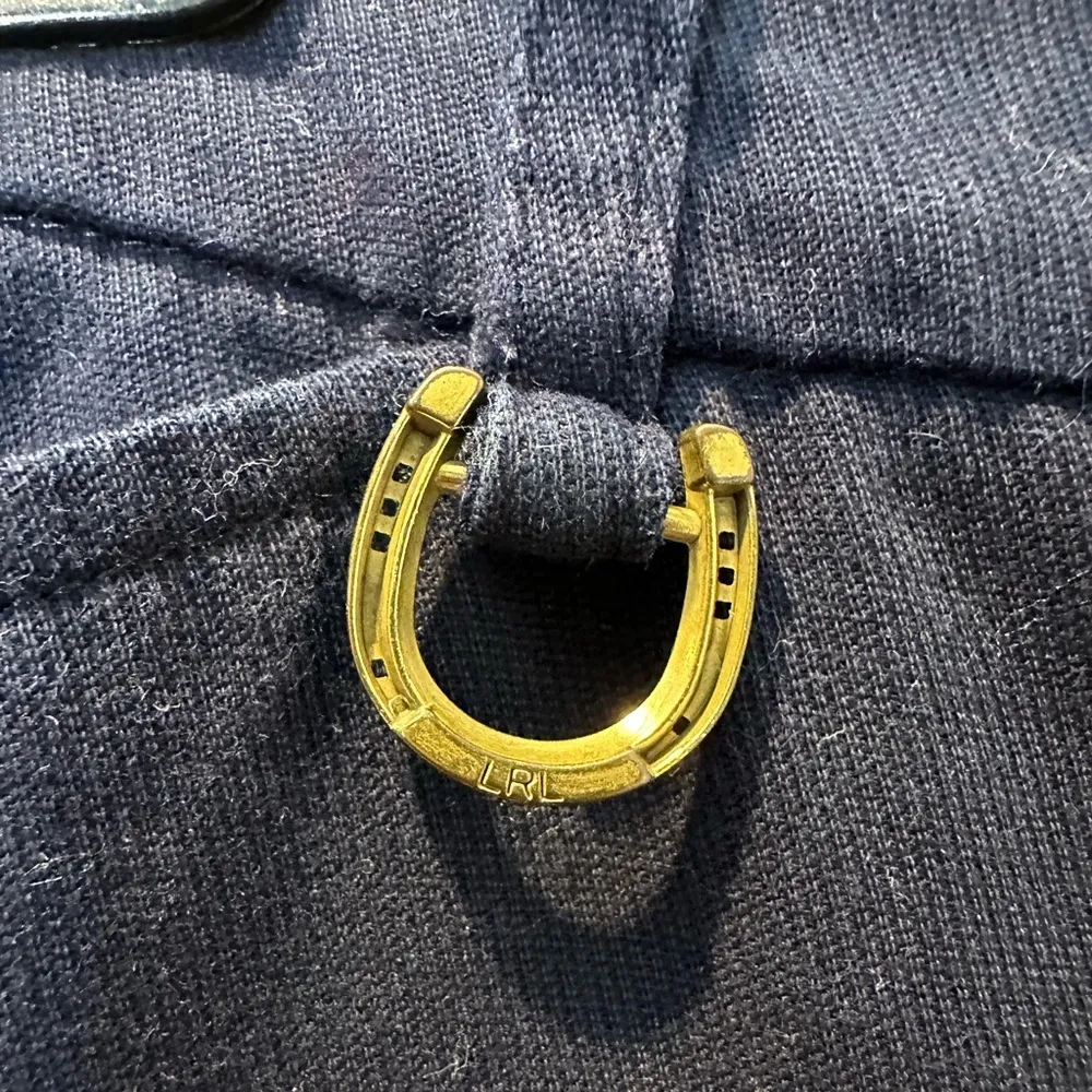 Ralph Lauren Navy Capri Pants Horseshoe Charm 5 Inch Ankle Zippers Women's 8 - Image 6