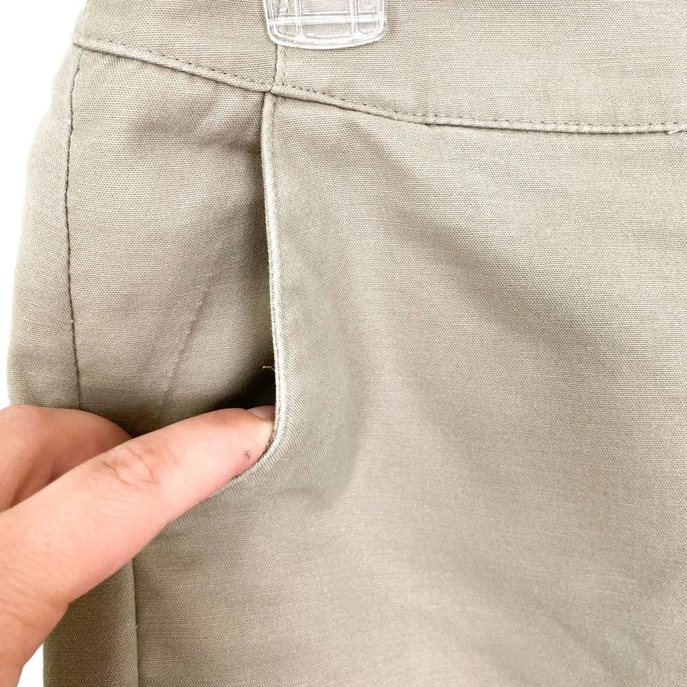 Merona Tan Khaki Business Pencil Stretch Suit Skirt Pockets Size 2 - Image 4