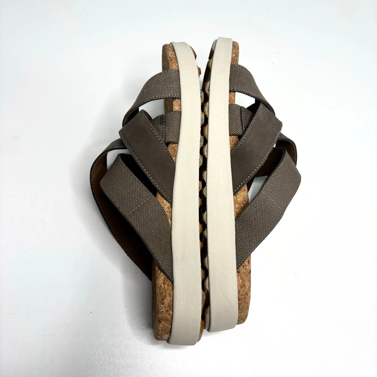 Keen Elle Mixed Slide Leather, Canvas Platform Slide Sandal 10.5 - Image 7