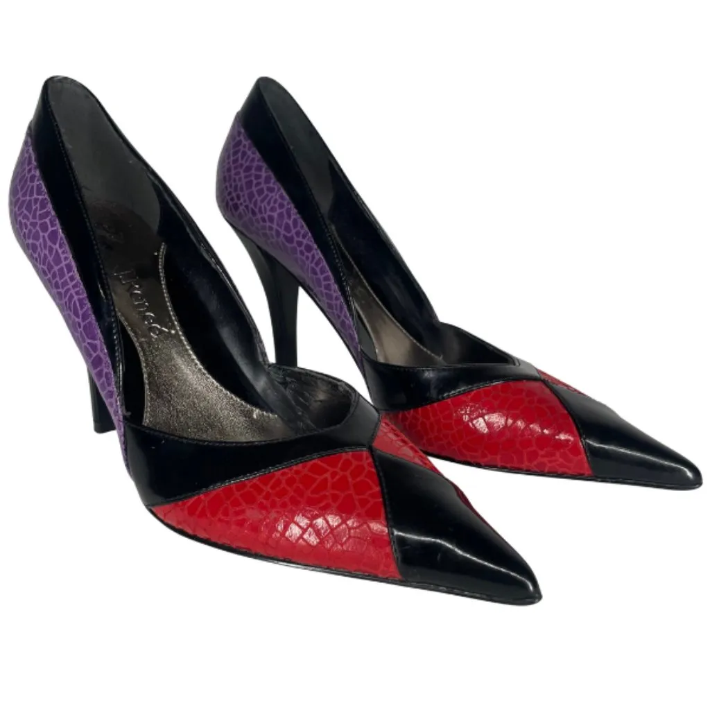 J.Reneé Women's Kipp Multi Color Pump Vintage Event Occasion Party Event Sz 9.5M Black - Image 2