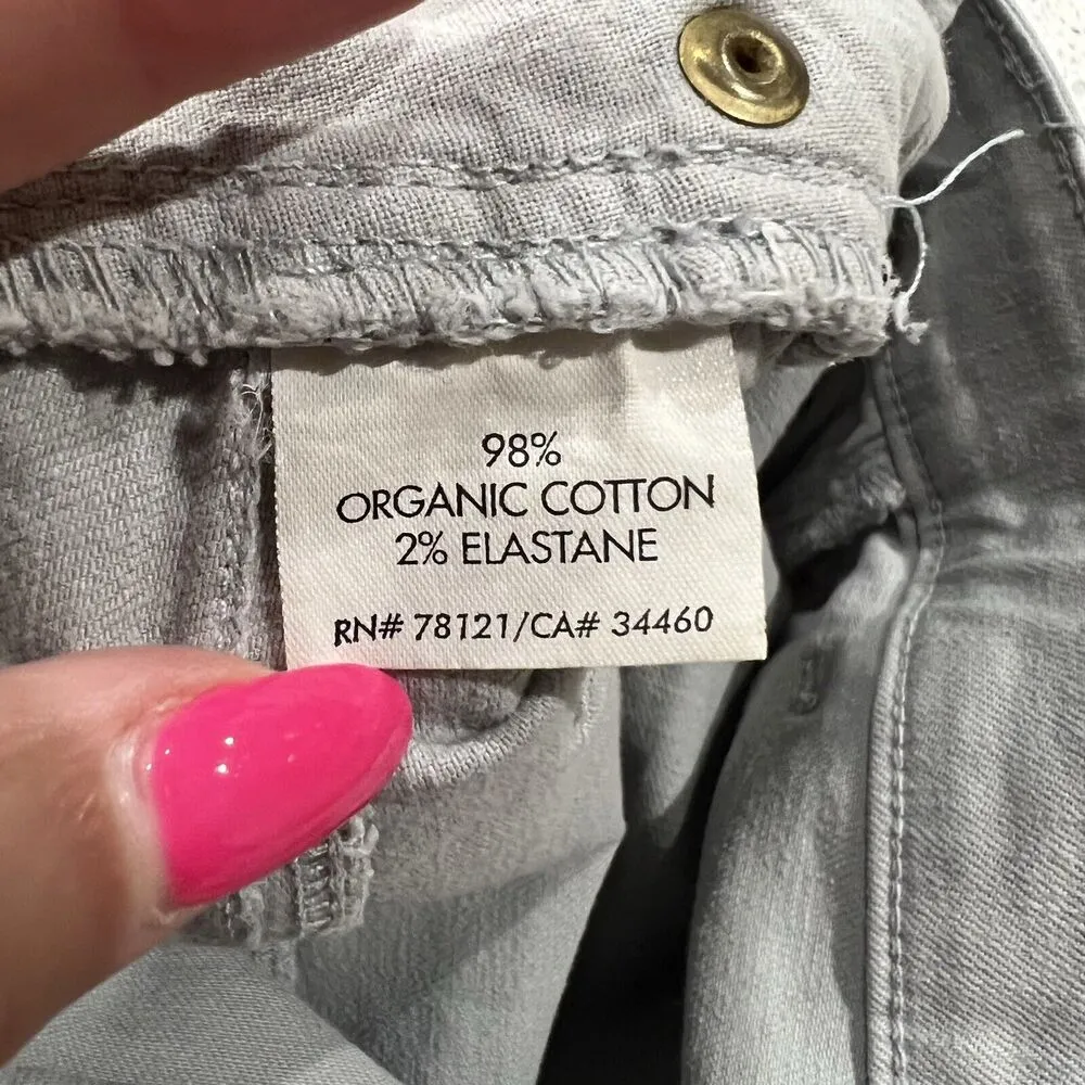 Eileen Fisher Size 6 Jeans Slim Straight Leg Denim Mid Rise Light Gray Stretch - Image 7