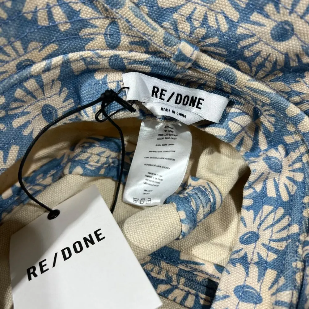 NWT RE/DONE 90s BLUE DAISY SUN HAT - OS - Image 2