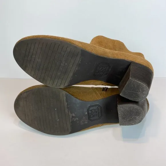 Donald J. Pliner DMSX Ankle Booties 8 Brown Suede Leather Zip Annie Boots‎ Women - Image 9