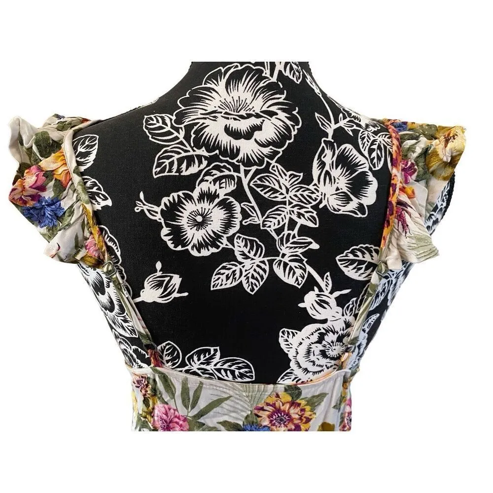 Xhilaration Button Up Floral Dress Sundress Flower Mini Dress - Image 6