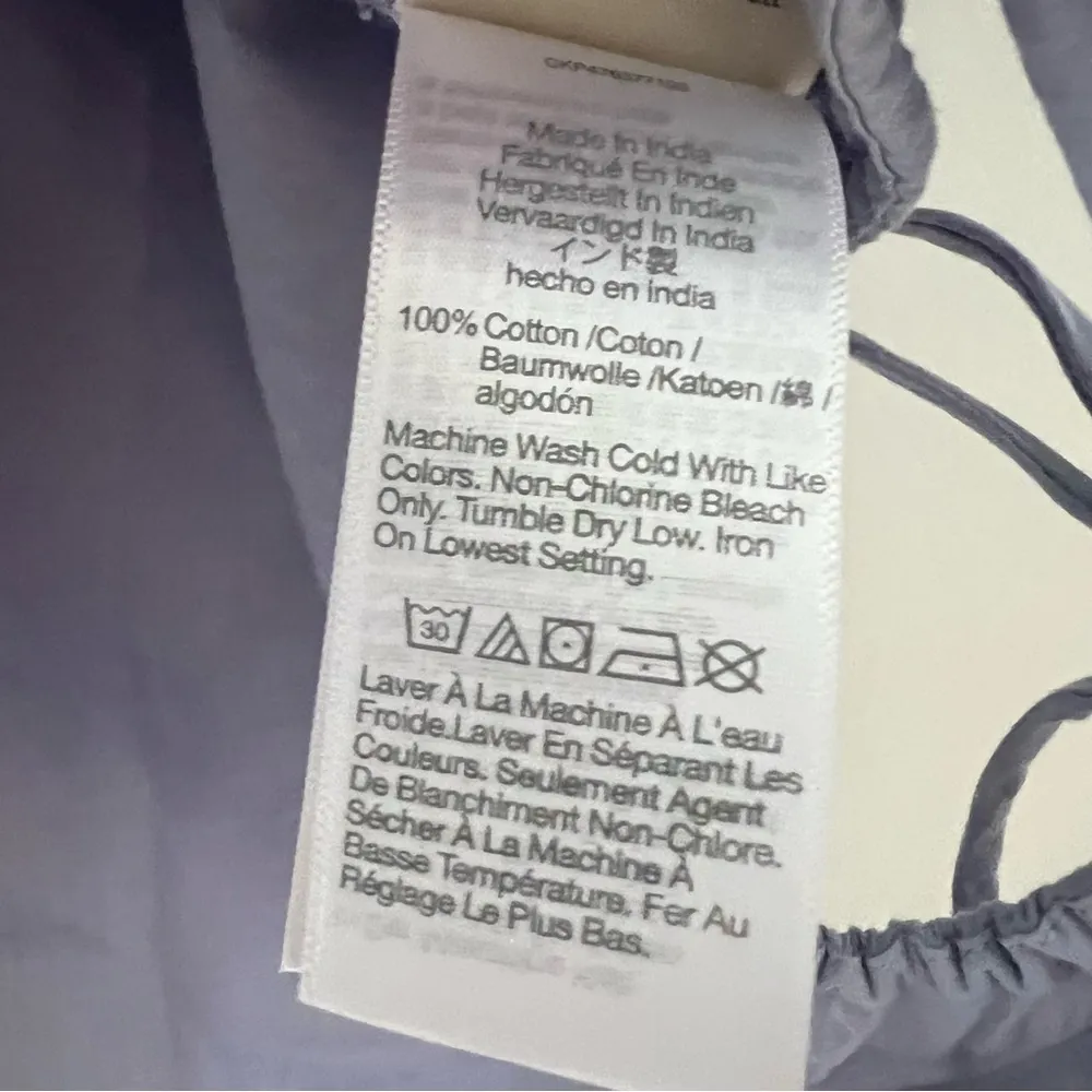 Madewell Embroidered Poplin Puff-Sleeve Cutout Crop Top in Distant Periwrinkle M - Image 4