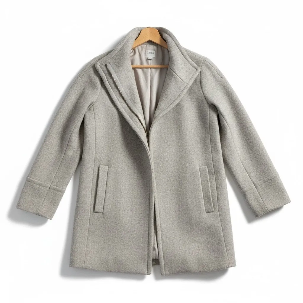 J. CREW Factory Wool Blend City Coat Size 6 - Image 11