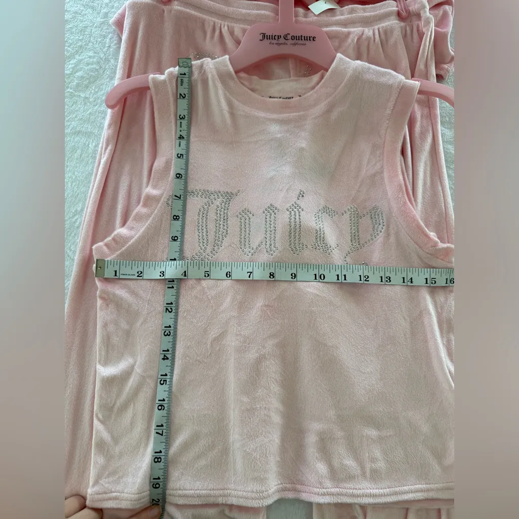 Juicy Couture Light Pink Lounge Set home wear / tracksuit size large - Image 3