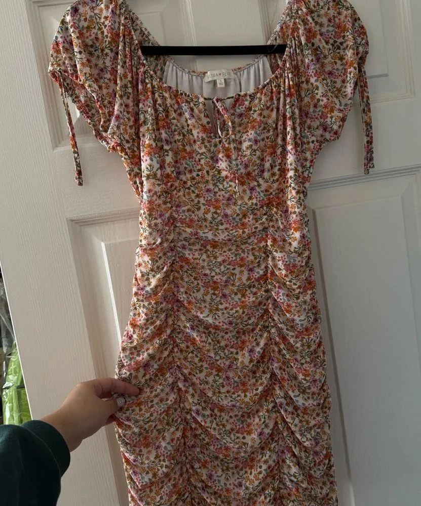 Ultra Flirt Floral Ruched Dress - Image 2