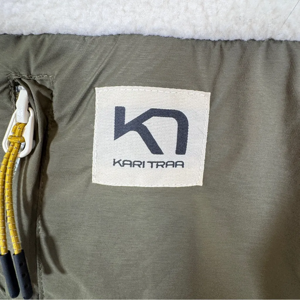 Kari Traa White Pink Fleece Colorblock Full Zip Sweater Womens M Fall Casual Size M - Image 10