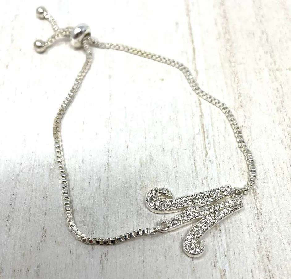 “M” initial silver tone bracelet, NWOT - Image 3