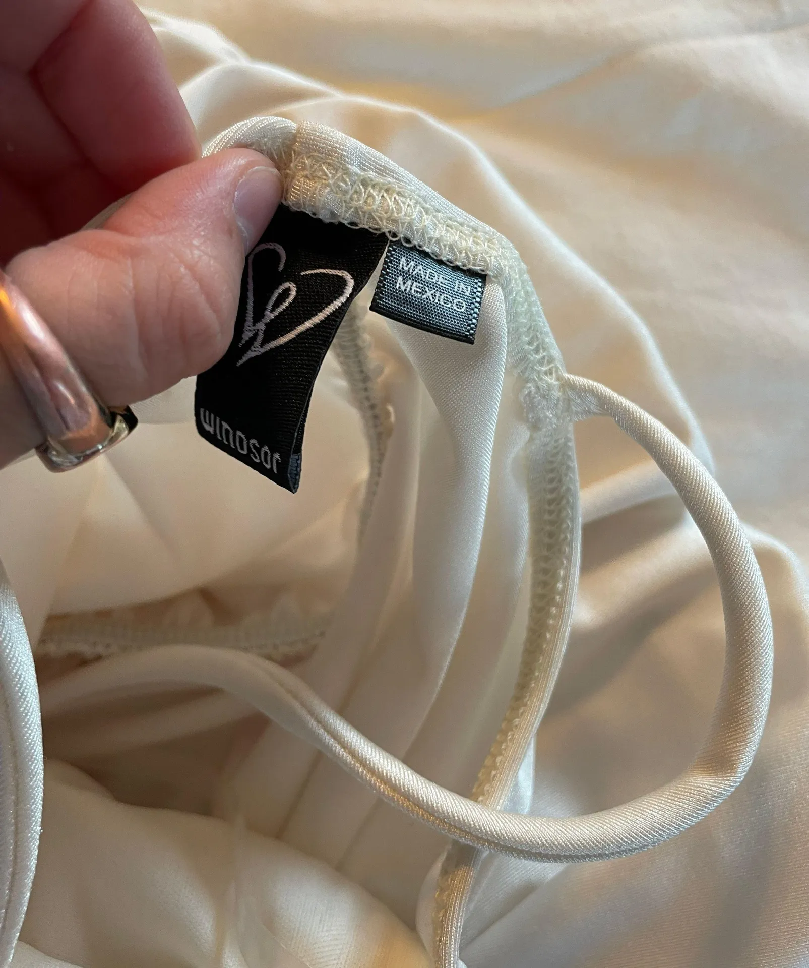 Cream Formal Mini Dress - Image 4