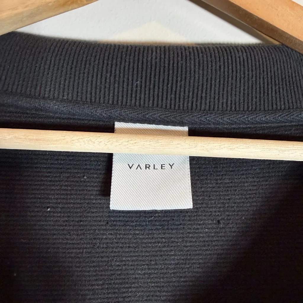Varley Vine Half Zip Ribbed Jersey Sweatshirt Women's Small Black Active NWOT - Image 10
