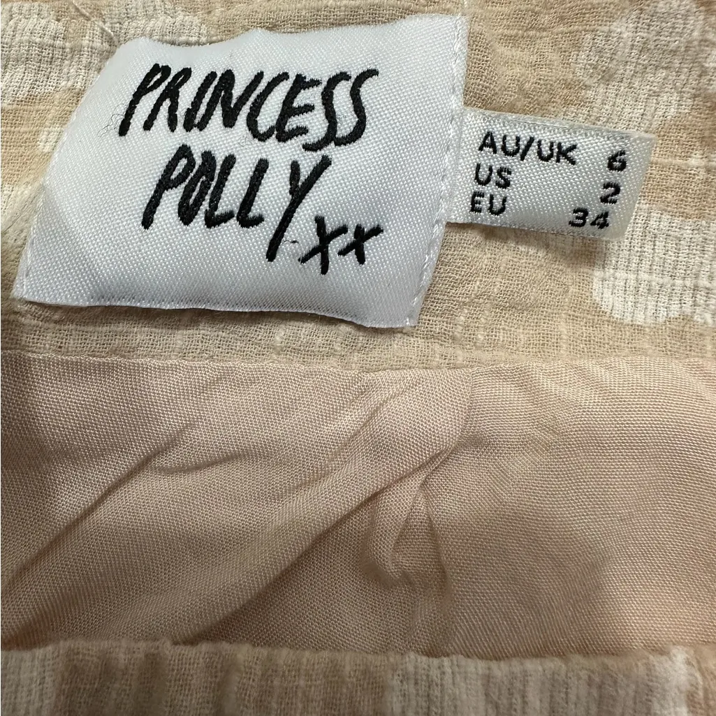 Princess Polly Shelly Mini Skirt in Beige Floral Size US 2 SEE NOTE - Image 10