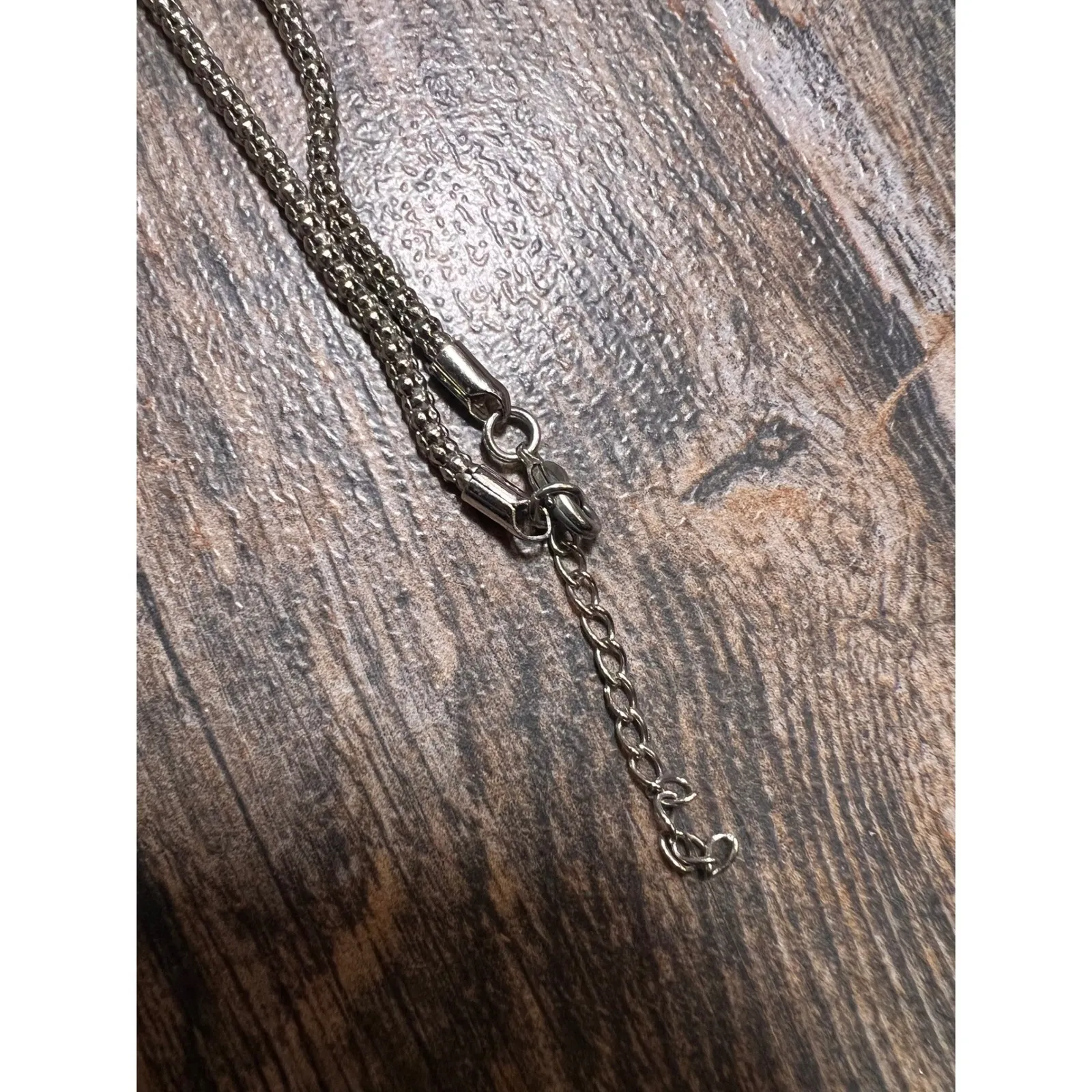 Faux Turquoise Butterfly Lariat Necklace Silver Tone Boho Statement Western Blue - Image 7