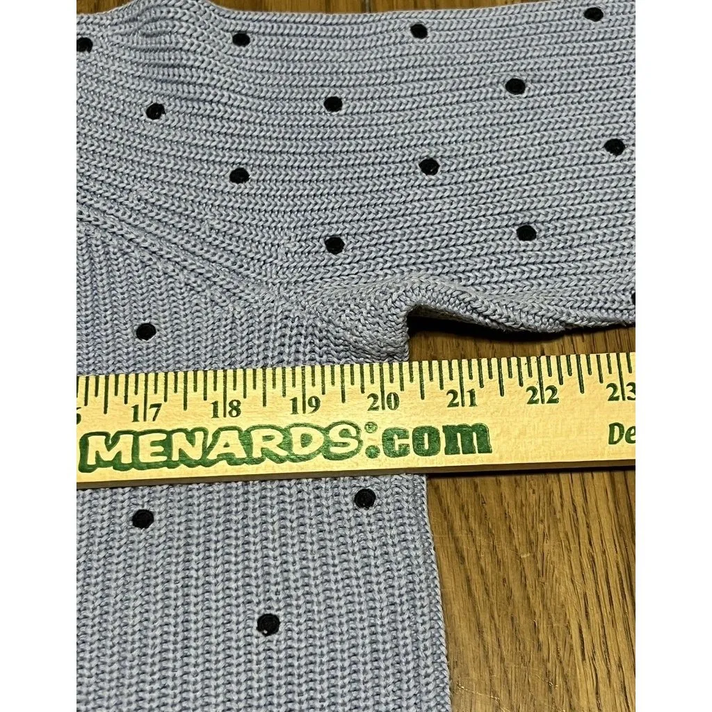 Talbots Sweater Size Plus Petite Blue 3D Textured Pullover Xp Polka Dots Casual‎ - Image 8