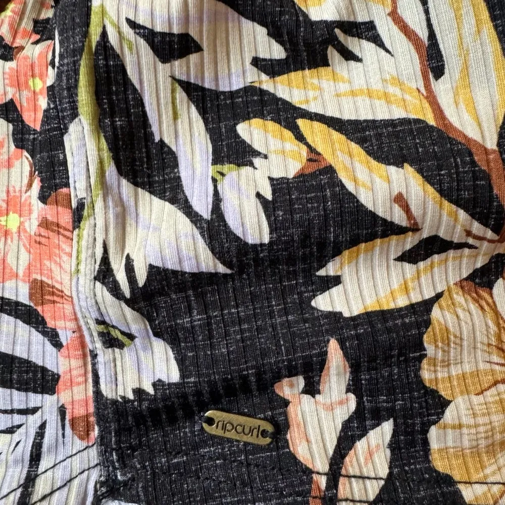 Paradise Calling Floral Tropical Print Ribbed Swim Short Boardshorts M - Image 5